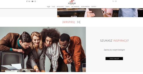 strona internetowa dla producenta mebli