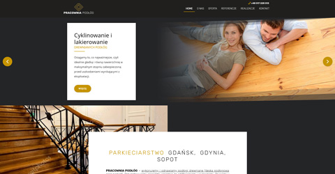 strona www dla firmy parkieciarskiej